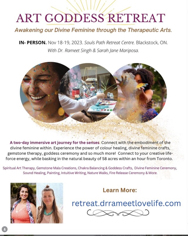 Art Goddess Retreat event poster