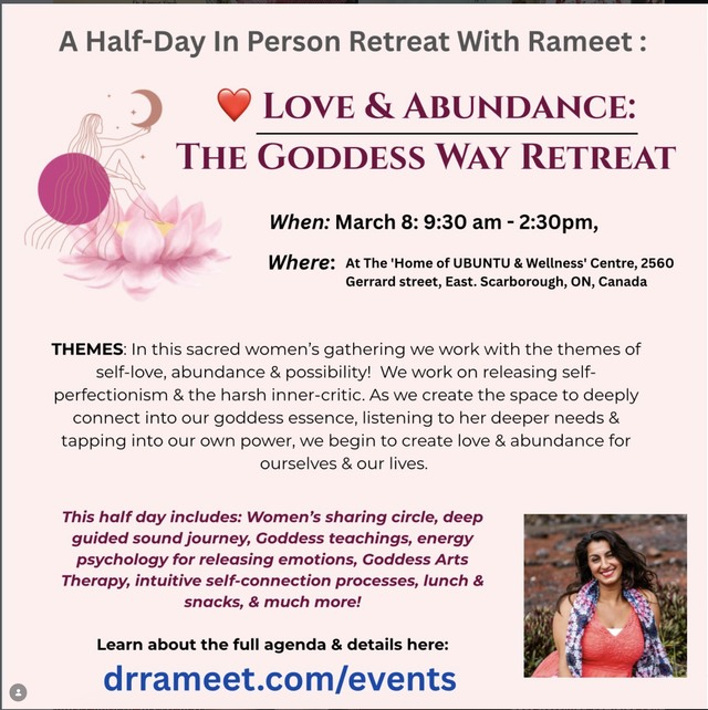 Love & Abundance: The Goddess Way Retreat event poster