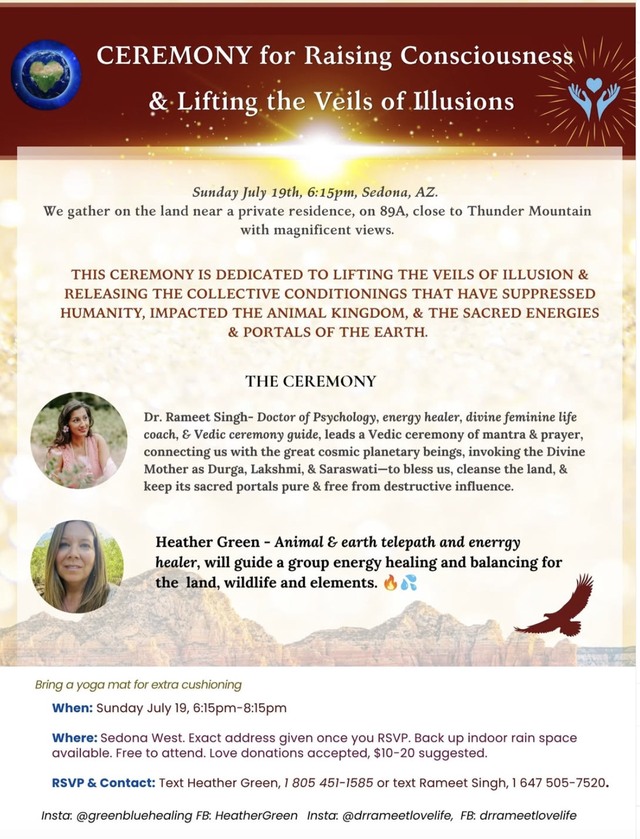 Sedona, Raising Consciousness event poster