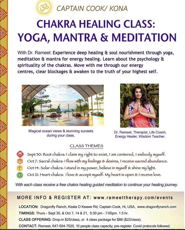 Chakra Healing Class event poster