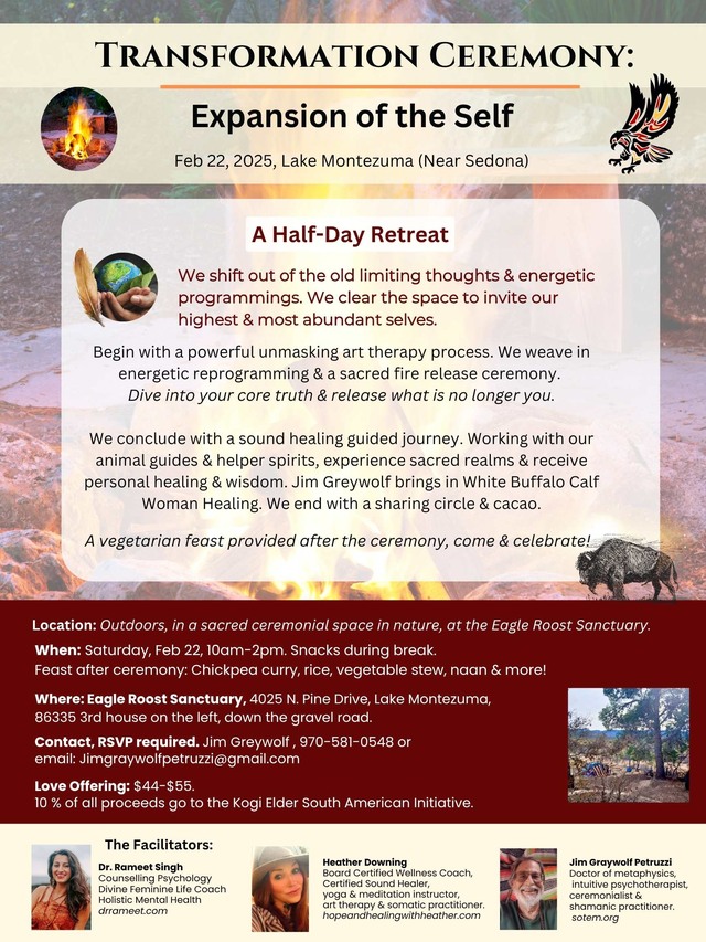 Transformation Ceremony: Expansion of the Self event poster
