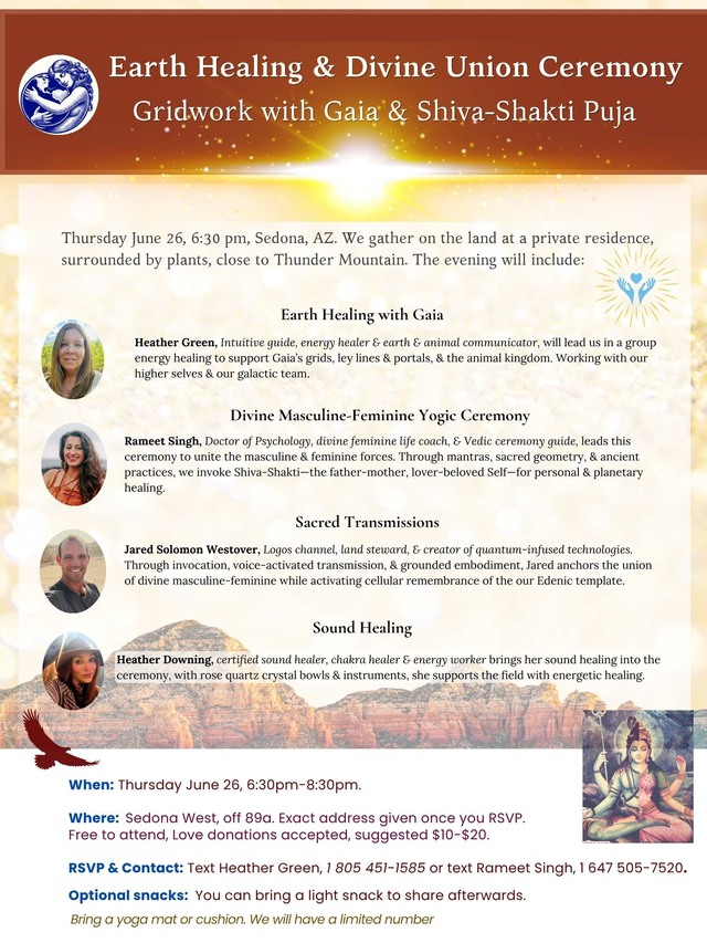 Earth Healing & Divine Union Ceremony event poster